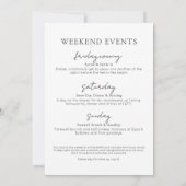 女たちの週末森の中で最後の独身パーティー 招待状 (裏面)