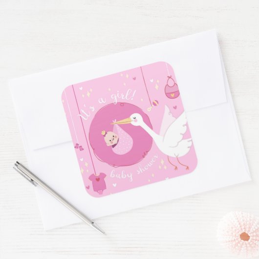 女だ スクエアシール (封筒)