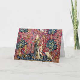 『女とユニコーン、触れる』 カード