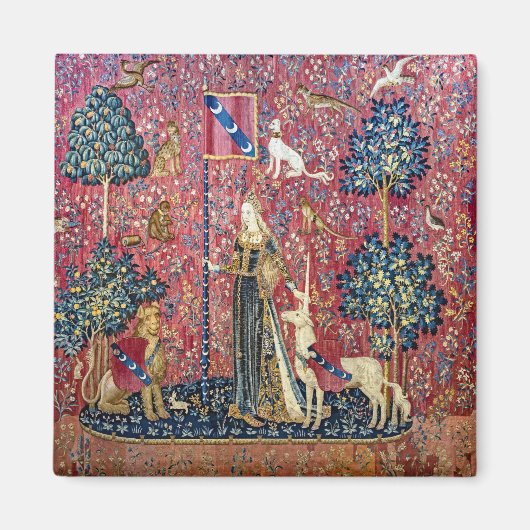 『女とユニコーン、触れる』 マグネット (正面)