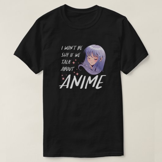 女と女の子のためのアニメ10代のシャツかわいいアニメ Tシャツ (デザイン正面)