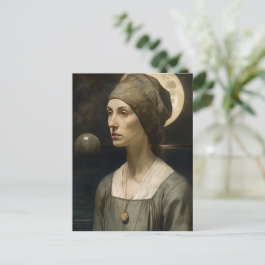 女と月 ポストカード (スタンド正面)