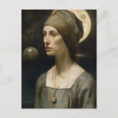 女と月 ポストカード (正面)