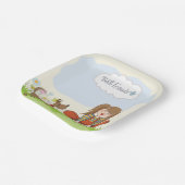 女と犬の友最高の達 ペーパープレート (傾斜あり)