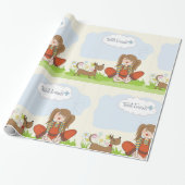 女と犬の友最高の達 ラッピングペーパー (アンロールド)