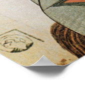 女と犬,歌麿女と犬，歌麿，浮世絵 ポスター (角)