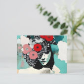 女と花は禁断絵画の ポストカード (スタンド正面)