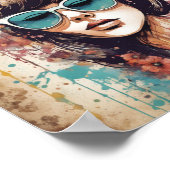 女と花 ポスター (角)