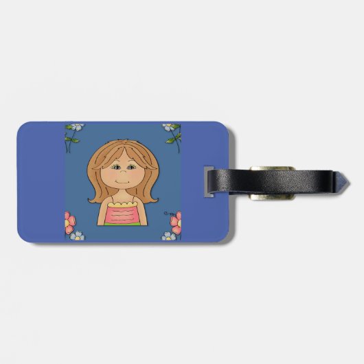 女と花 ラゲッジタグ (裏面横)