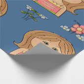 女と花 ラッピングペーパー