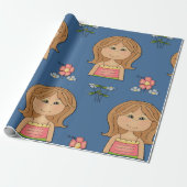 女と花 ラッピングペーパー (アンロールド)