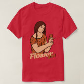 女と花 Tシャツ (デザイン正面)