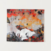 女と蝶の乱れ絵画た タペストリー (正面(横))