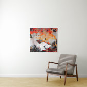 女と蝶の乱れ絵画た タペストリー (インサイチュ(横))