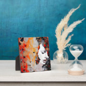 女と蝶の乱れ絵画た フォトプラーク (インサイチュ)