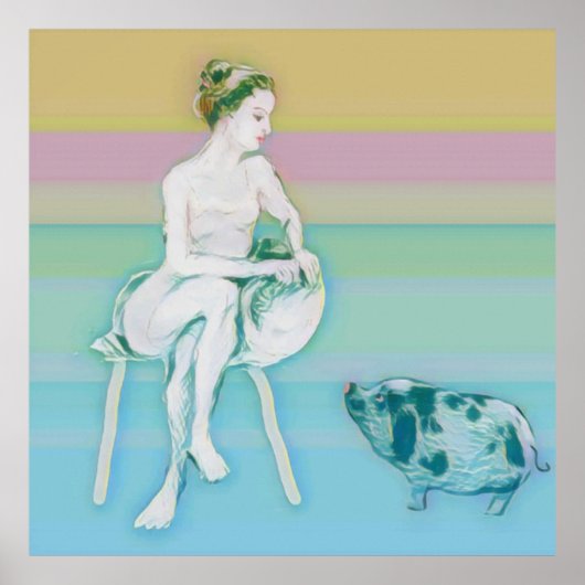 女と豚 ポスター (正面)