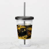 女と馬 アクリルタンブラー (正面)