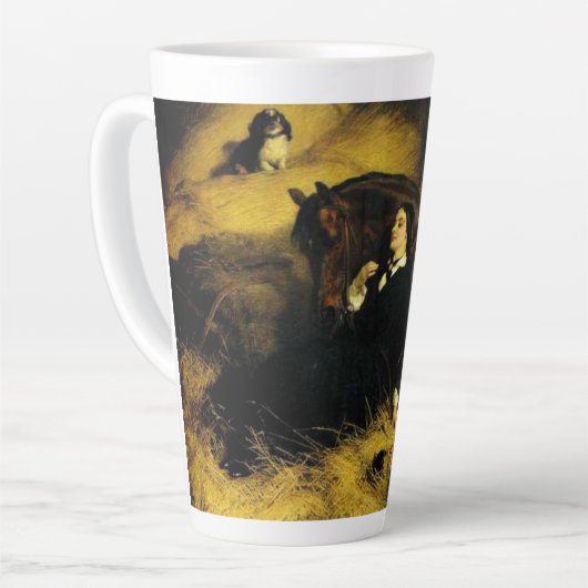 女と馬 カフェラテマグ (左アングル)