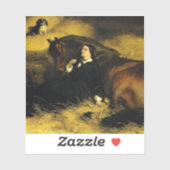 女と馬 シール (シート)