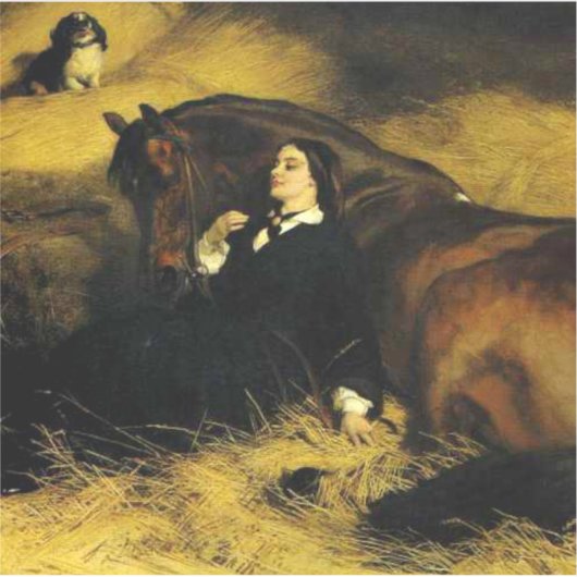 女と馬 シール (正面)