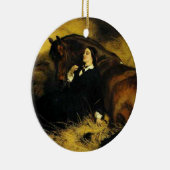 女と馬 セラミックオーナメント (右)