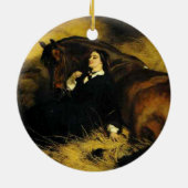 女と馬 セラミックオーナメント (裏面)