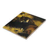 女と馬 タイル (側面)