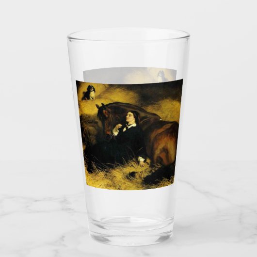 女と馬 タンブラーグラス (正面)