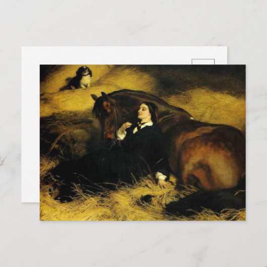 女と馬 ポストカード (正面/裏面)
