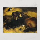 女と馬 ポストカード (正面)