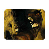 女と馬 マグネット (横)