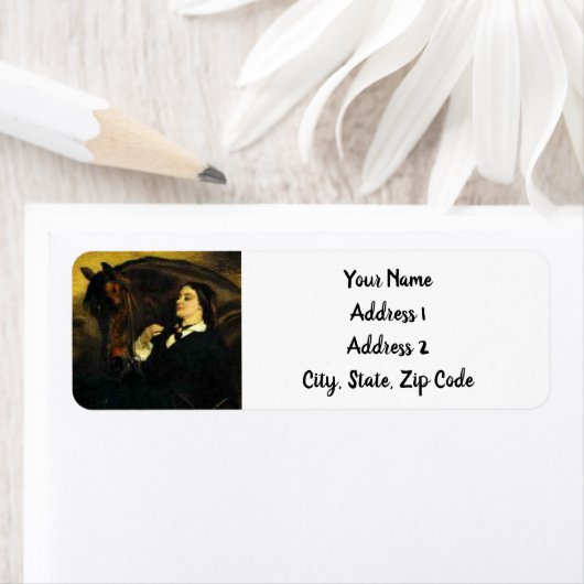 女と馬 ラベル (インサイチュ)