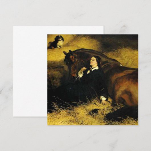 女と馬 招待状 (正面/裏面)