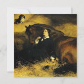 女と馬 招待状 (正面)