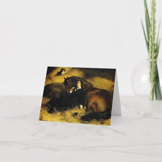 女と馬 招待状 (正面)