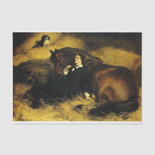 女と馬 薄葉紙 (正面)