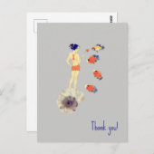 女と魚 ポストカード (正面/裏面)