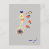 女と魚 ポストカード (正面)