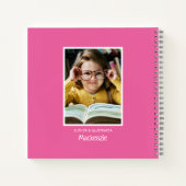 女のお洒落子のスパイラルスケッチと書のノート ノートブック (裏面)