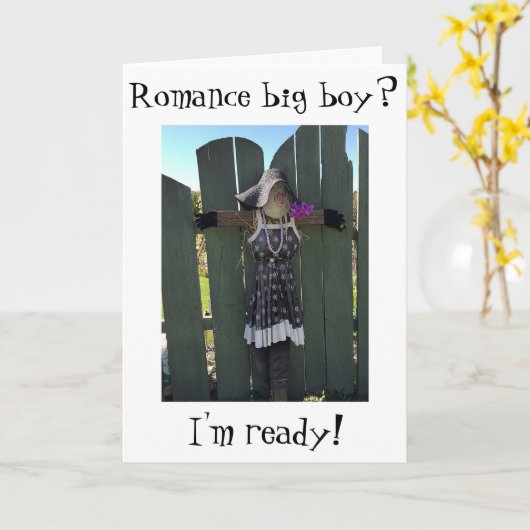 女のかかし カード (黄色い花)