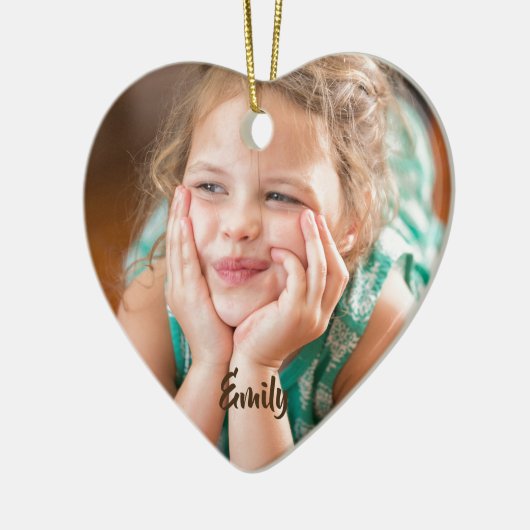 女のかわいらし子の写真 セラミックオーナメント (左)