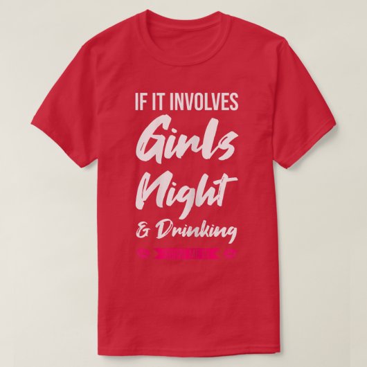 女のもし子の夜と飲みパーティー Tシャツ (デザイン正面)