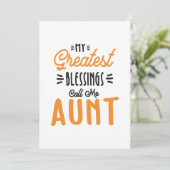 女のもっとも偉大恵みが私を叔母と呼ぶ サンキューカード (スタンド正面)