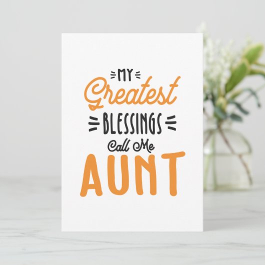 女のもっとも偉大恵みが私を叔母と呼ぶ サンキューカード (スタンド正面)