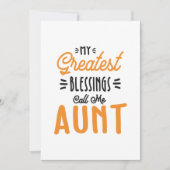 女のもっとも偉大恵みが私を叔母と呼ぶ 招待状 (正面)