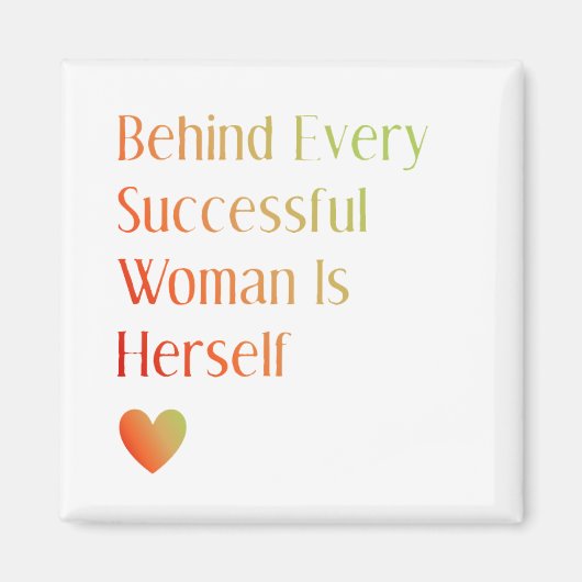 女のやる気を起こさせる後ろの引用文は自分の磁石である マグネット (正面)