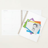 女のよくはしゃぐ子スケッチスケッチとカラフル鉛筆 プランナー手帳 (ディスプレー)