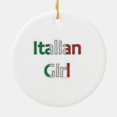 "女のイタリアン子"クリスマスまたはおもしろいオーナメントのための セラミックオーナメント (裏面)