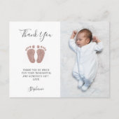 女のエレガント子の赤ちゃんシャワー写真ありがとう ポストカード (正面)