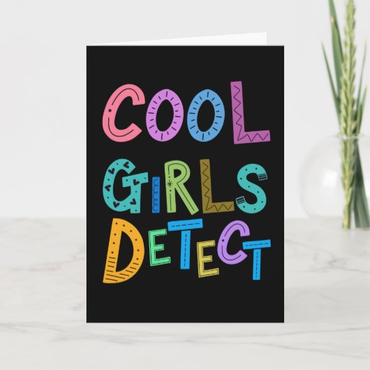 女のカッコいい子が金属探知器で女の子が女の子の子を発見 カード (正面)